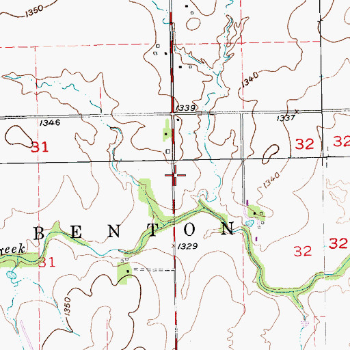 Topographic Map of Deem Family Cemetery, KS