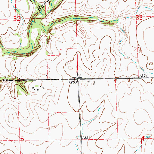Topographic Map of Fairview - Griffith Cemetery, KS