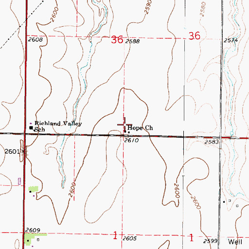 Topographic Map of Christ the King Cemetery, KS