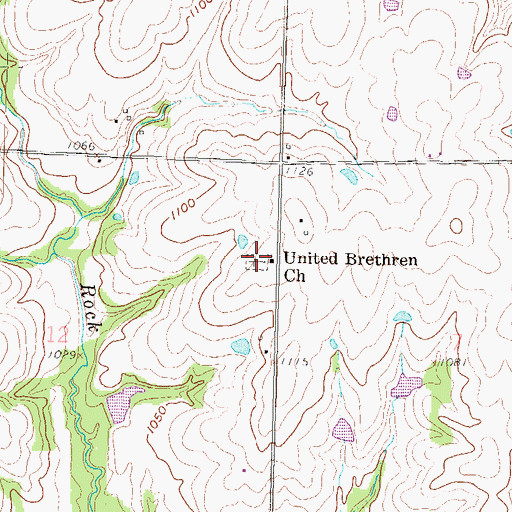 Topographic Map of Bloomfield Cemetery, KS