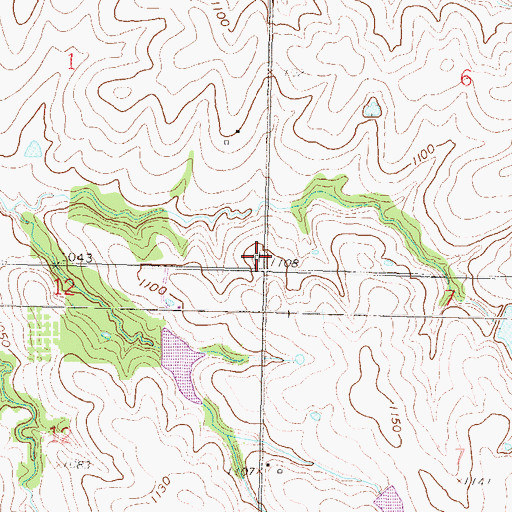 Topographic Map of Hart Cemetery, KS