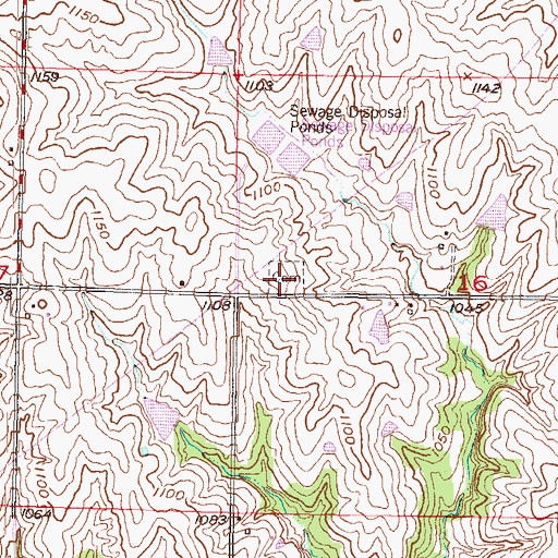 Topographic Map of Wildhorse Cemetery, KS