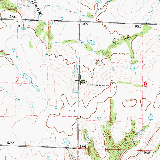 Topographic Map of McClintock Kingston Cemetery, KS