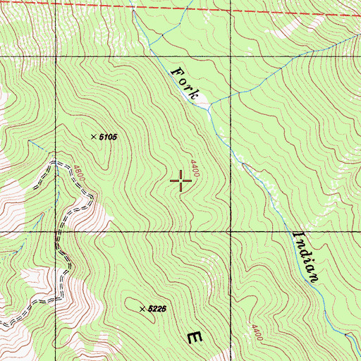 Topographic Map of Snowbrush Mine, CA