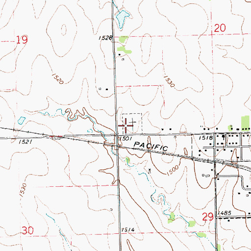 Topographic Map of Wilsey Cemetery, KS