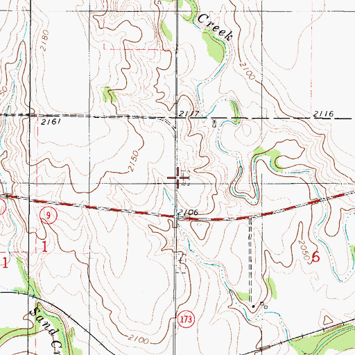 Topographic Map of Mount Calvary Cemetery, KS