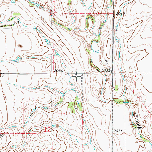 Topographic Map of Saint Peters Evangelical Lutheran Cemetery, KS