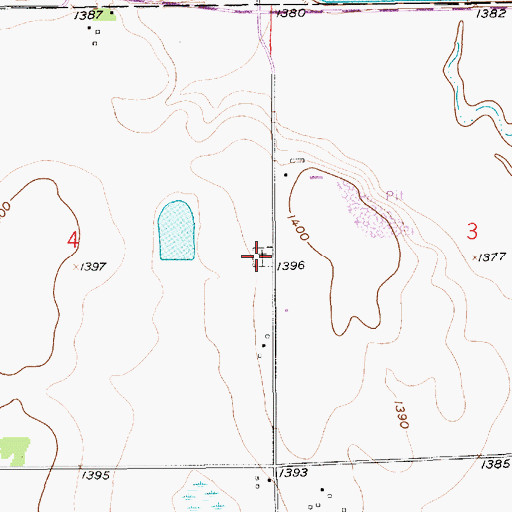 Topographic Map of Eldridge Cemetery, KS