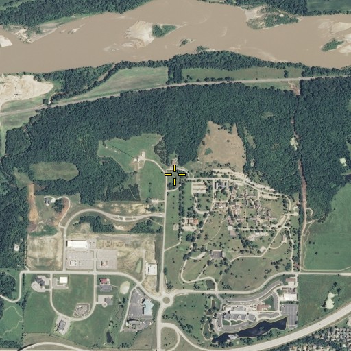 Aerial/Satellite Image of Security Benefit Association Cemetery, KS
