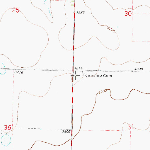 Topographic Map of Summers Township Cemetery, KS
