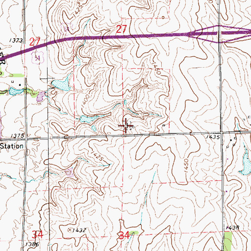 Topographic Map of Saint Paul Lutheran Cemetery, KS