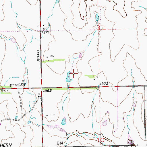 Topographic Map of Kensington Gardens Memorial Centre, KS