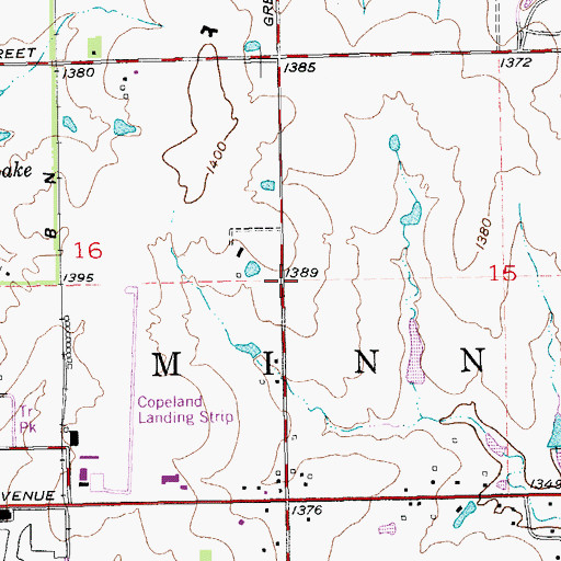 Topographic Map of Pierpoint Cemetery, KS