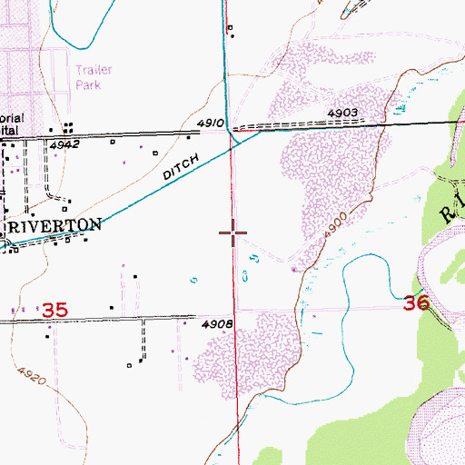 Topographic Map of Wyoming Fire Academy, WY