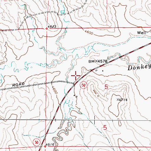 Topographic Map of Campbell County Fire Department Station 4, WY