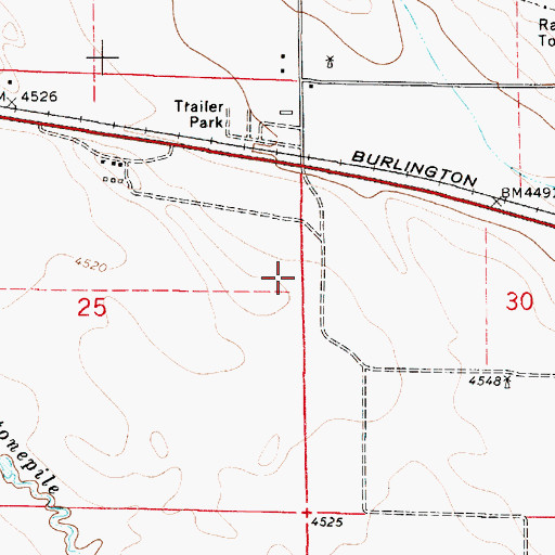 Topographic Map of Campbell County Fire Department Station 7, WY