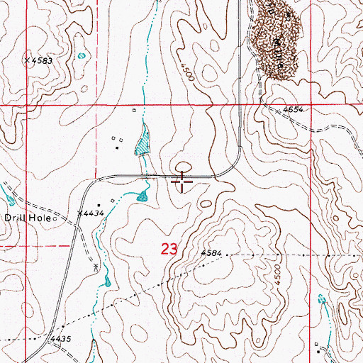 Topographic Map of Campbell County Fire Department Station 13 Freedom Hills, WY