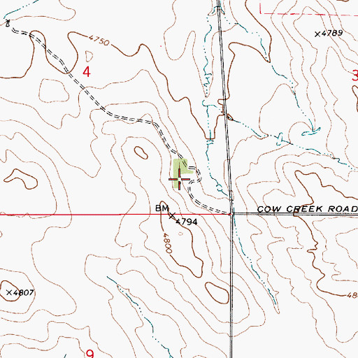 Topographic Map of Converse County Rural Fire Control Association, WY