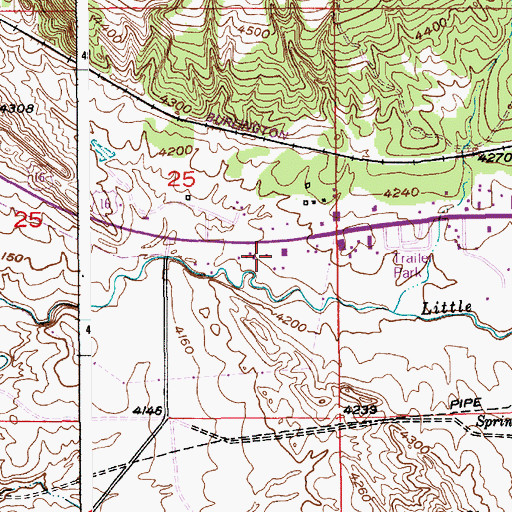 Topographic Map of Weston County Fire Protection District Newcastle, WY