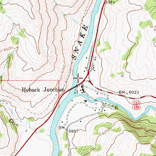 Topographic Map of Jackson Hole Fire and Emergency Medical Services Station 3 Hoback, WY