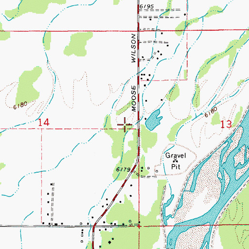 Topographic Map of Jackson Hole Fire and Emergency Medical Services Station 6 Teton Pines, WY