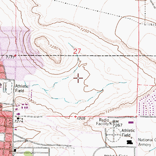 Topographic Map of Laramie Fire Department Station 2, WY