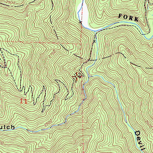 Topographic Map of Snyder Gulch, CA