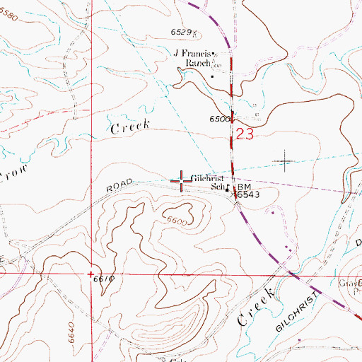 Topographic Map of Laramie County Fire District 8 - Table Mountain, WY