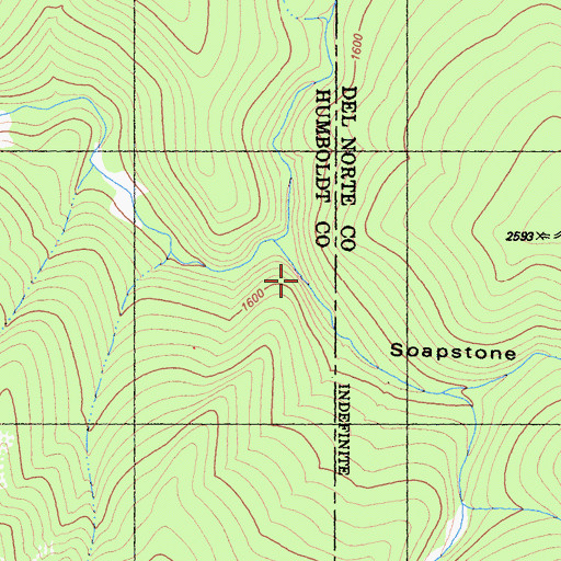 Topographic Map of Soapstone Gulch, CA