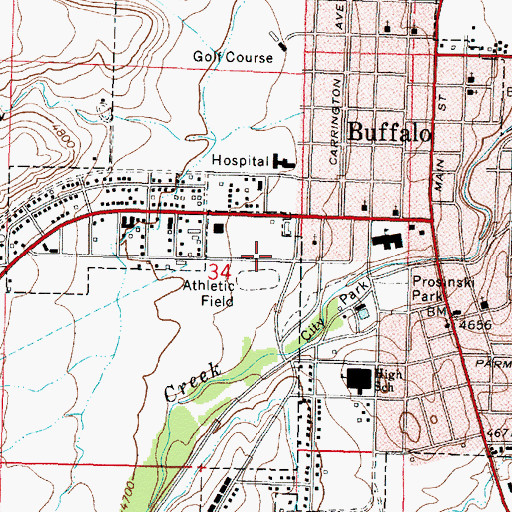 Topographic Map of Johnson County Search and Rescue, WY