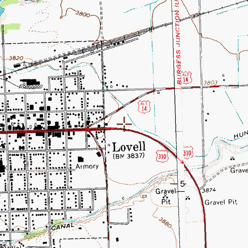 Topographic Map of Bighorn National Forest Medicine Wheel - Paintrock Ranger District Fire Engine Crew, WY
