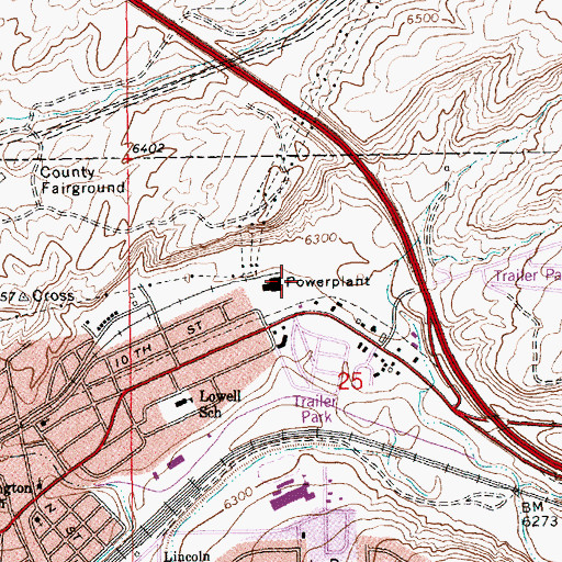 Topographic Map of Rock Springs Regional Ambulance, WY