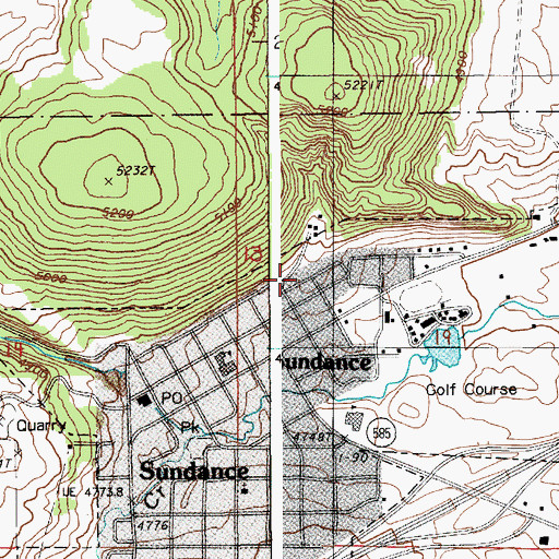 Topographic Map of Crook County Medical Services - Sundance Emergency Medical Services, WY
