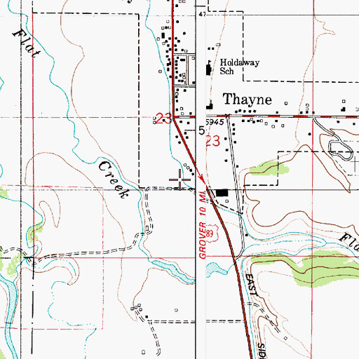 Topographic Map of Thayne Ambulance, WY
