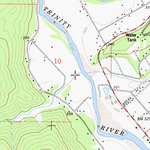 Topographic Map of Soctish Creek, CA
