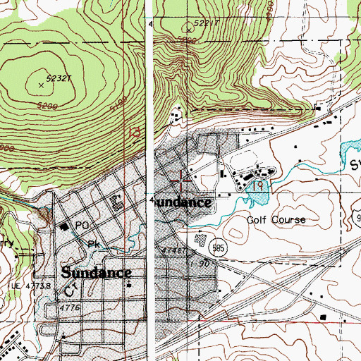 Topographic Map of Crook County Fire Department, WY
