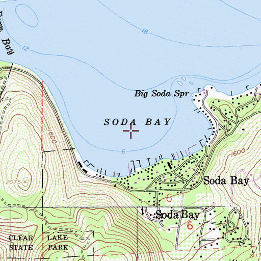Topographic Map of Soda Bay, CA