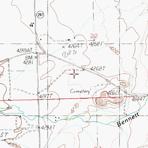 Topographic Map of Park County Fire Protection District 4 Clark, WY