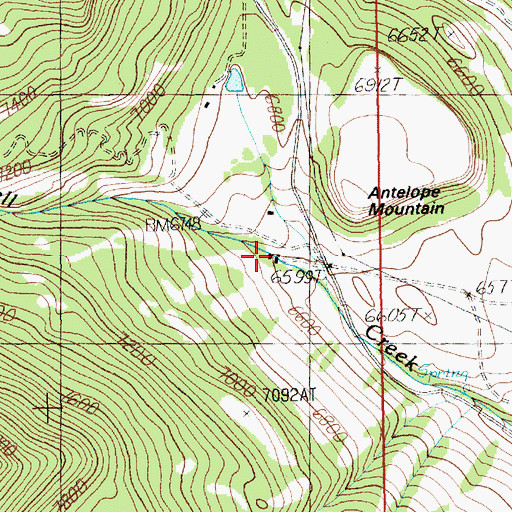 Topographic Map of Park County Fire Protection District 2 Station 6, WY