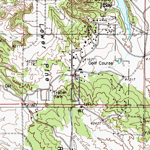 Topographic Map of Crook County Fire Department - Pine Haven, WY