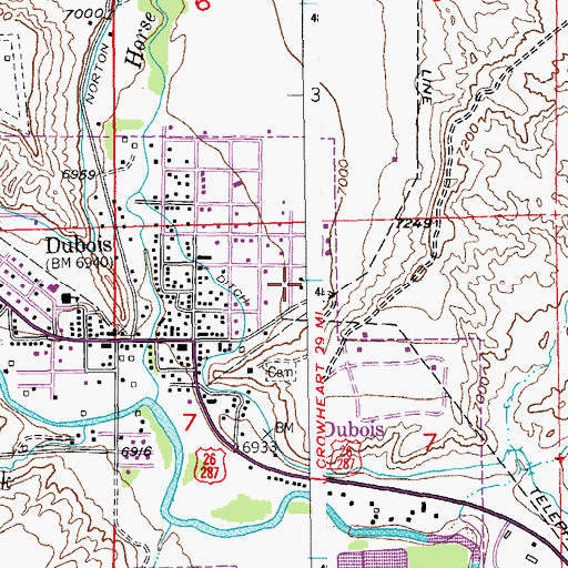 Topographic Map of Shoshone National Forest Wind River Ranger District Fire Engine Crew, WY