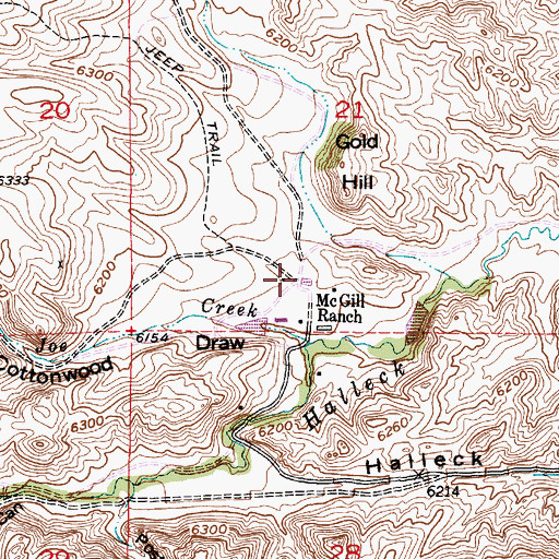 Topographic Map of Sybille Volunteer Fire Department, WY