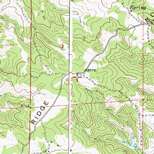 Topographic Map of Tie Siding Fire Department, WY