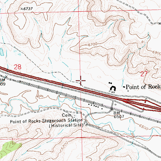 Topographic Map of Black Butte Coal Company Fire Brigade, WY