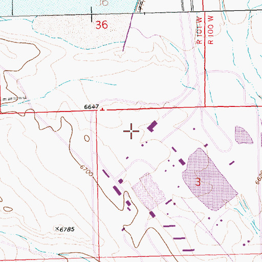Topographic Map of Bridger Coal Company Emergency Response Team, WY