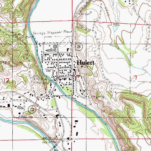 Topographic Map of Crook County Fire Department - Hulett, WY