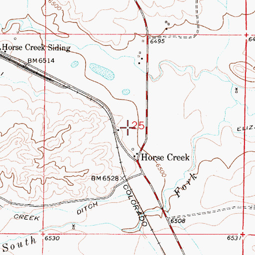Topographic Map of Laramie County Fire District 2 Station 3 Horse Creek, WY
