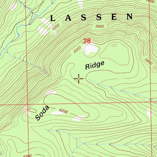 Topographic Map of Soda Ridge, CA