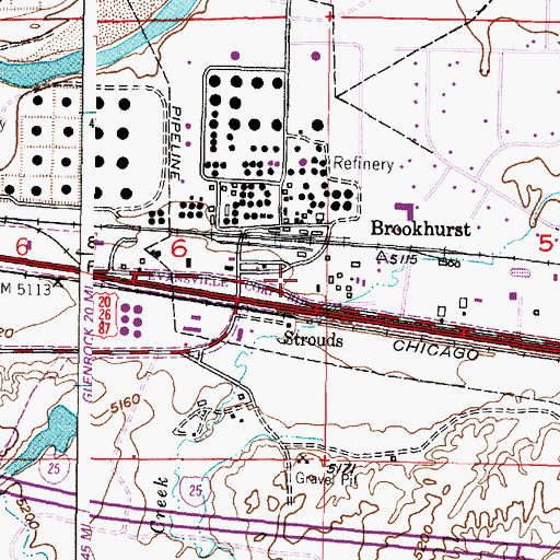 Topographic Map of Sinclair Casper Refining Company Fire Department, WY