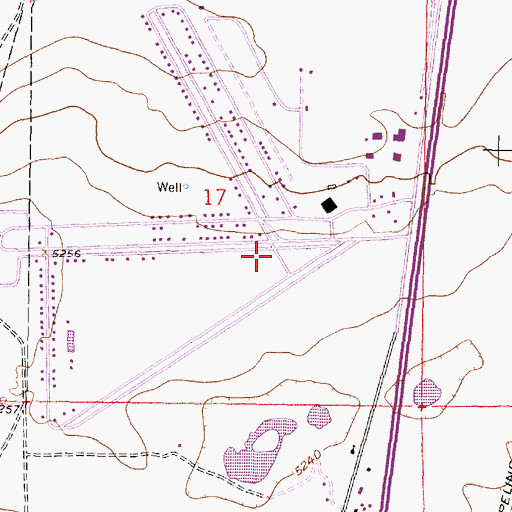 Topographic Map of Bar Nunn Volunteer Fire Department, WY